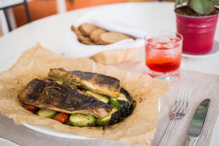 Lingcod with Vegetables in the Oven