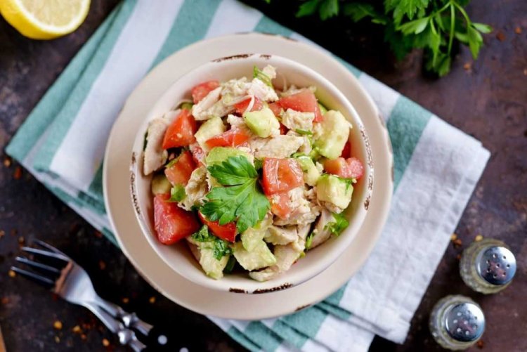 Chicken, Avocado, and Tomato Salad