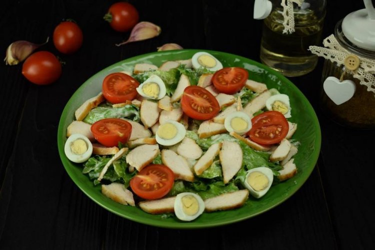 Quail Egg, Avocado, and Tomato Salad