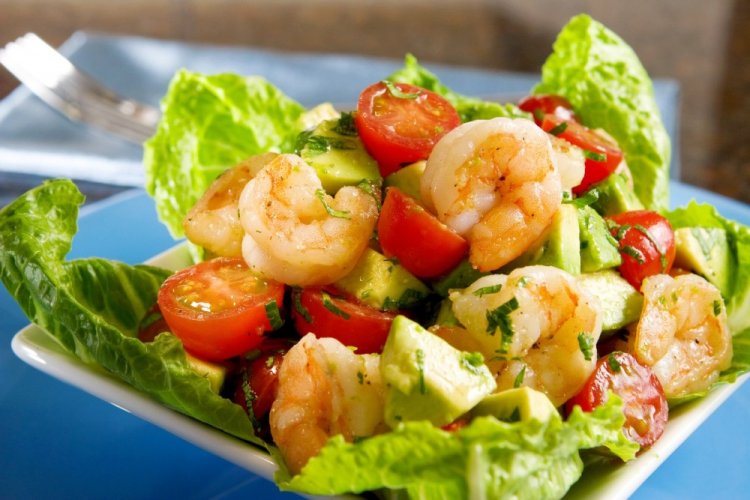 Shrimp, Avocado, and Tomato Salad