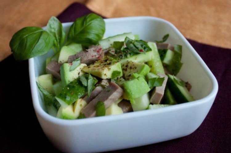 Avocado and Beef Tongue Salad