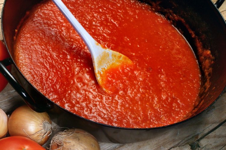 Salsa de pasta de tomate para arroz