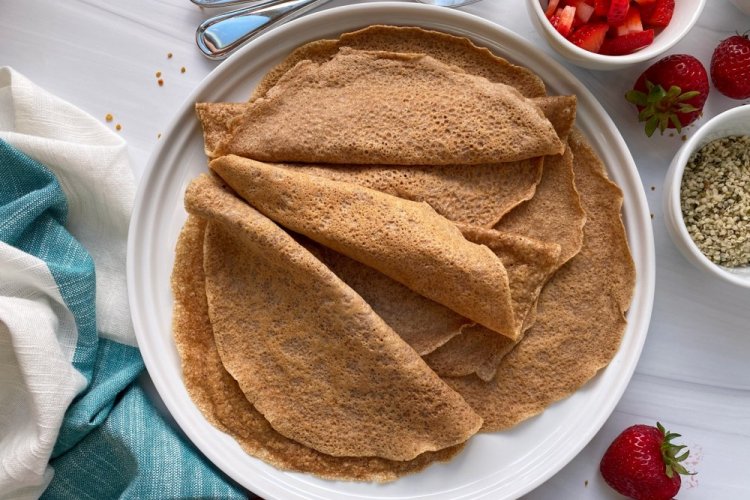 Tortitas con leche de soja y harina de almendras