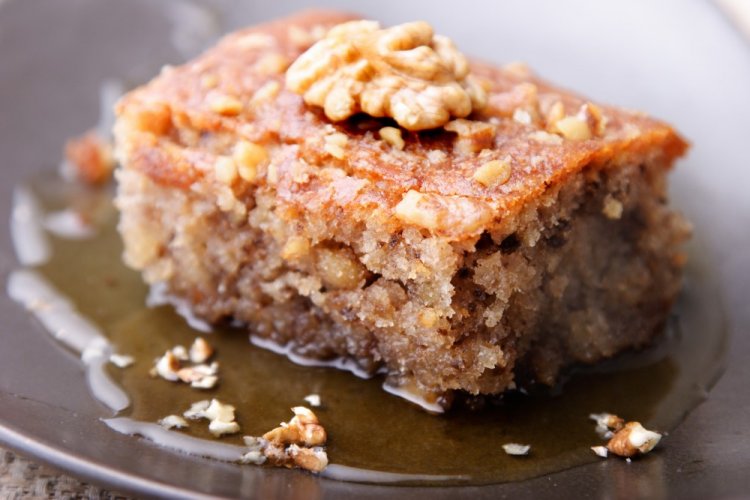 Pastel de nueces en sartén