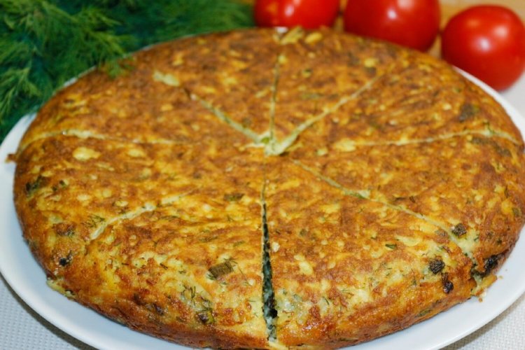 Pastel de col en sartén