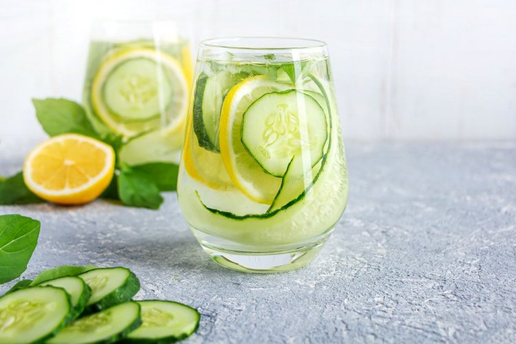 Lemonade with Oranges, Cucumber, and Basil