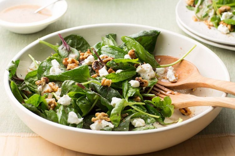 Goat Cheese, Walnut, and Sorrel Salad