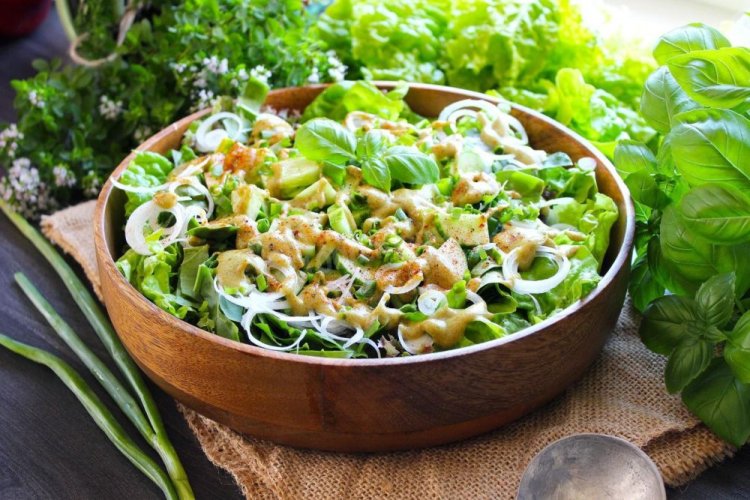 Smoked Chicken Salad with Sorrel, Cucumbers, and Herbs