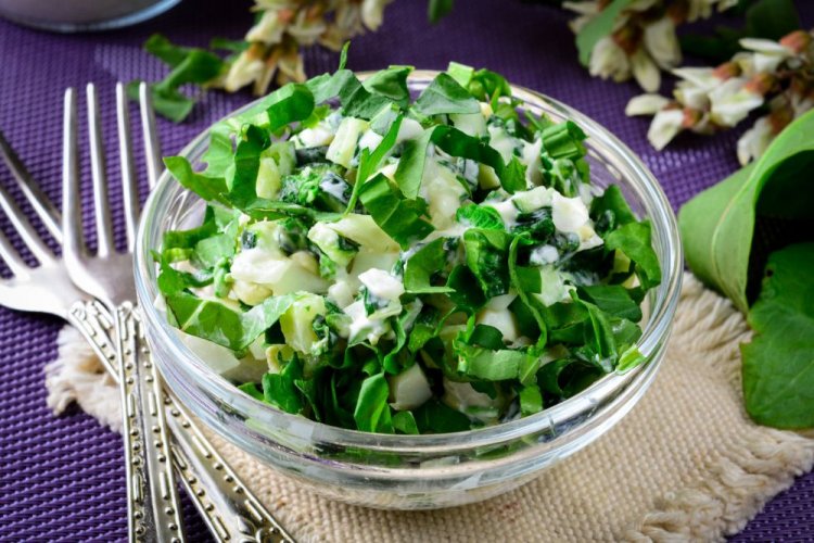Apple, Cucumber, and Sorrel Salad