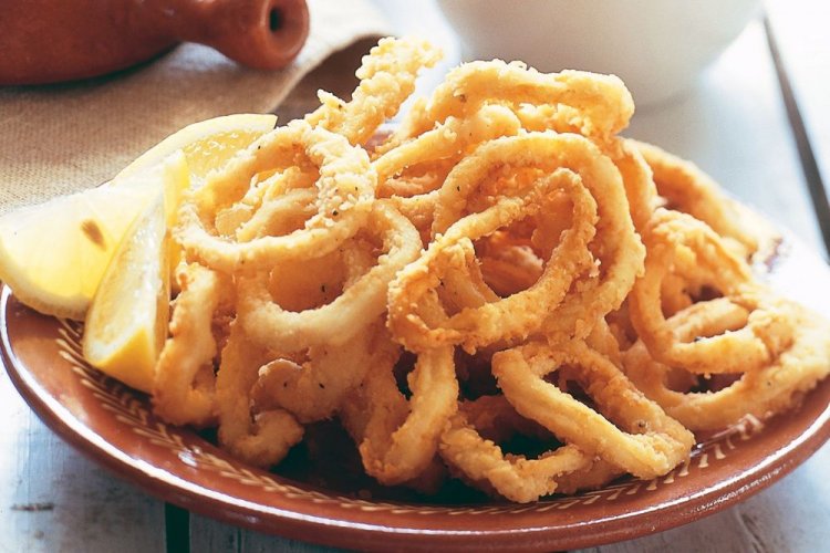 Calamares rebozados con mayonesa