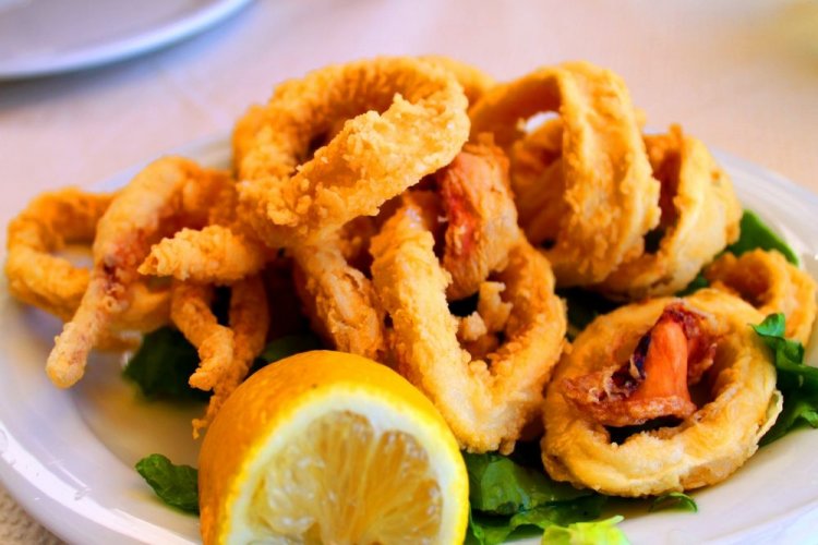 Calamares rebozados a la parrilla