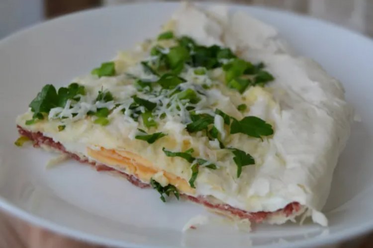 Sausage and Egg Scramble in Lavash