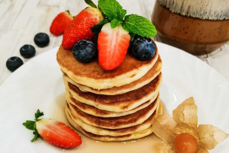 Kefir Pancakes with Baking Soda