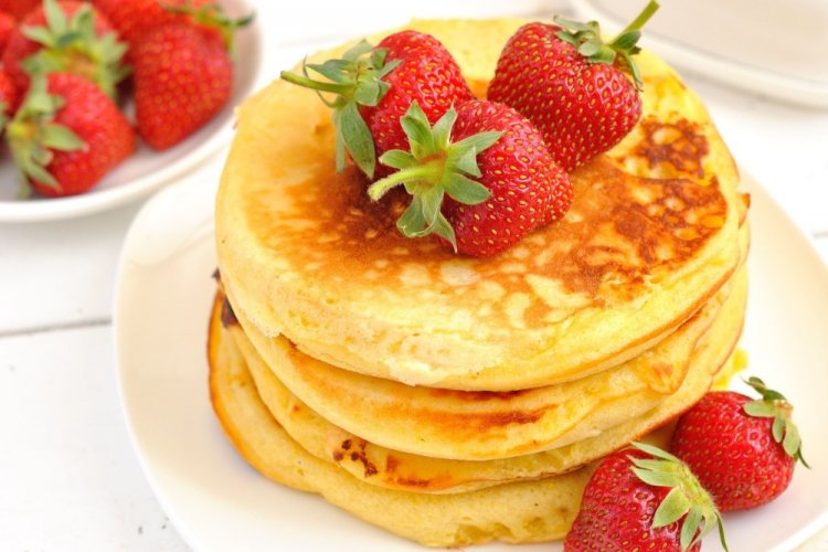 Kefir Pancakes with Corn Flour