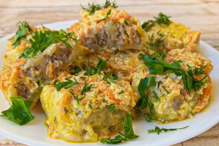 Pelmeni perezosos con champiñones
