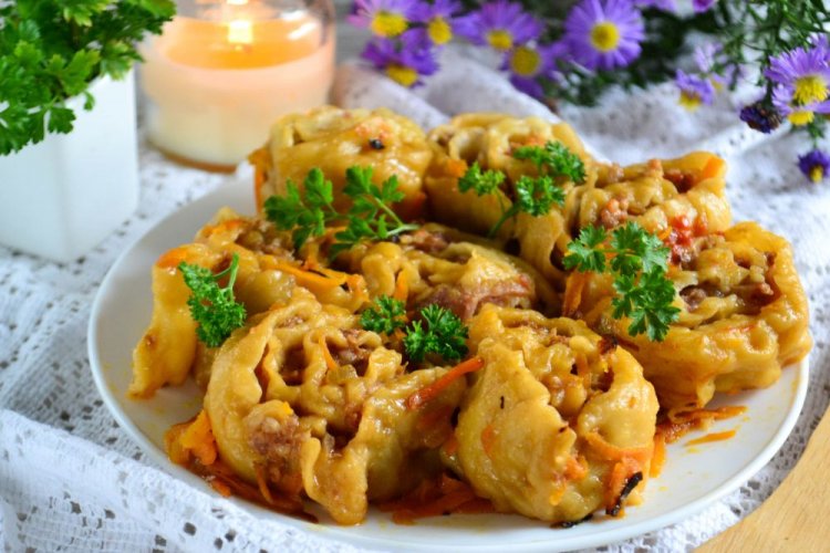 Pelmeni perezosos con relleno picante