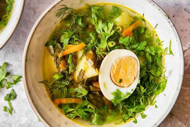 Sorrel and Sausage Soup