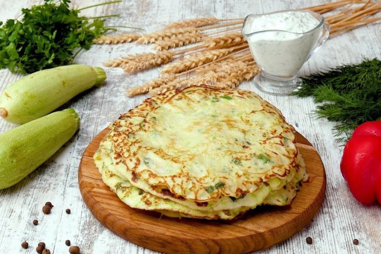 Zucchini Pancakes with Kefir
