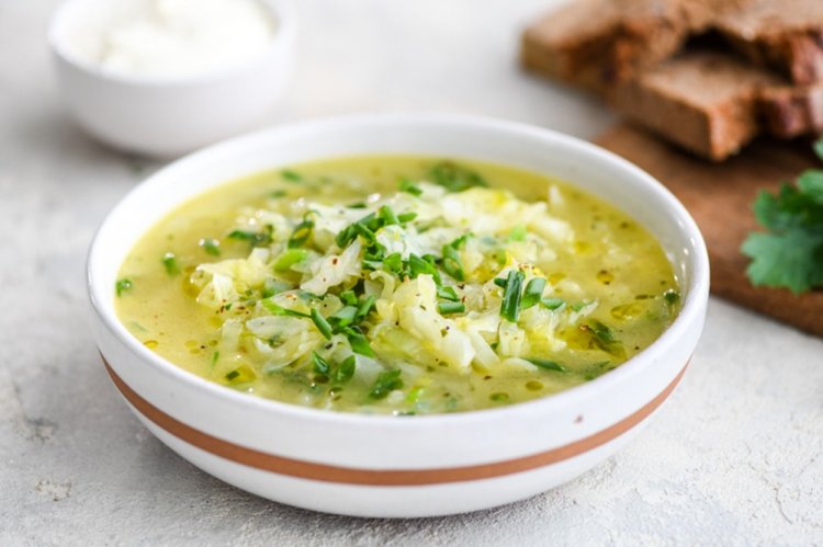 Summer Soup with Young Cabbage