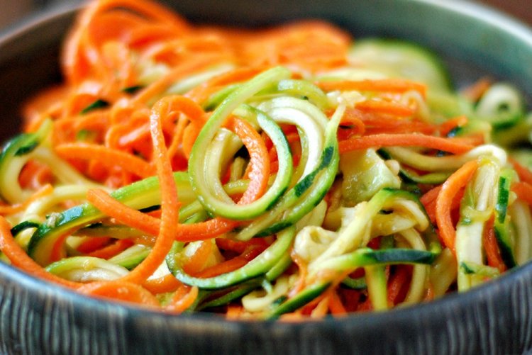 Cold Carrot and Zucchini Pasta