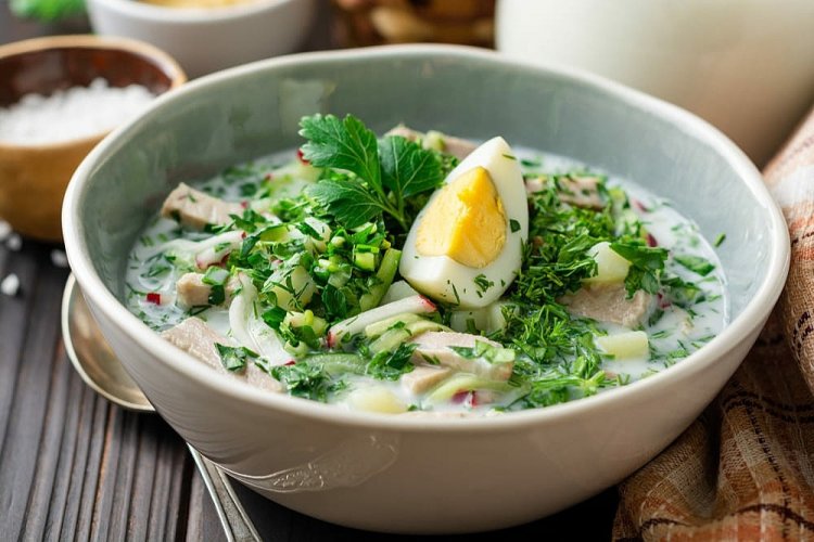 Okroshka with Chicken Breast