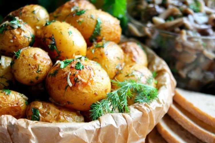 Young Potatoes in the Oven