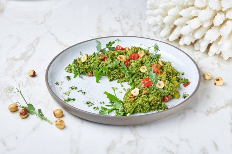 Cuscús con salsa pesto