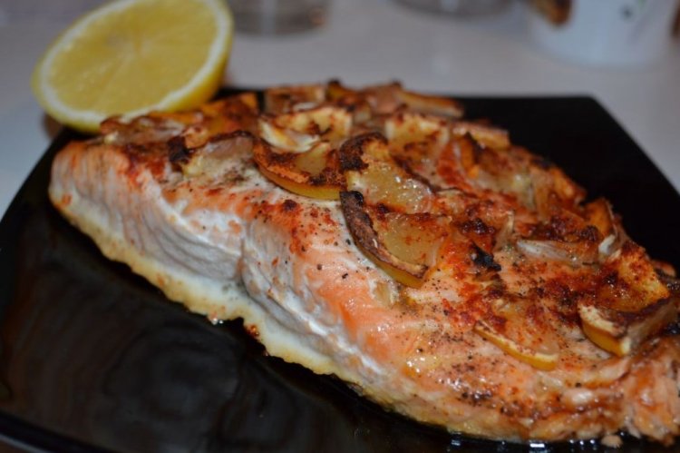 Chum Salmon with Soy Sauce in the Oven
