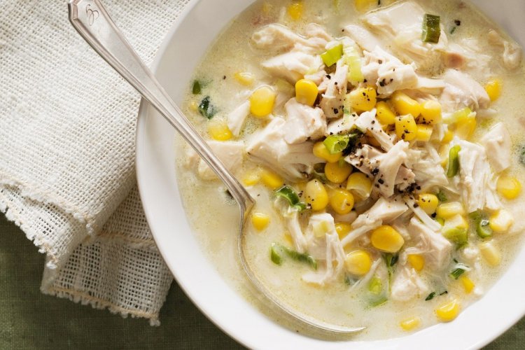 Smoked Chicken and Corn Soup