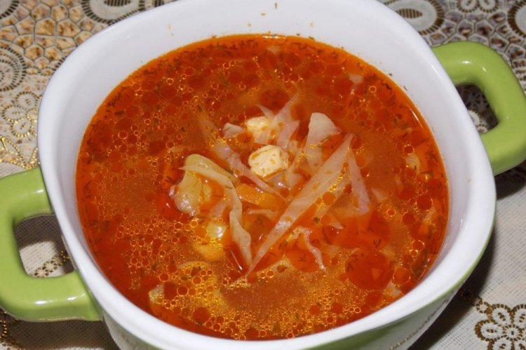Smoked Chicken and Cabbage Soup