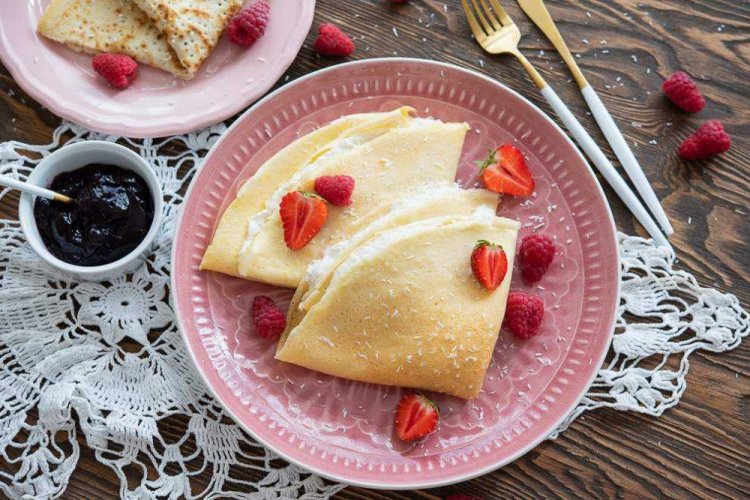Eggless Rice Flour Pancakes