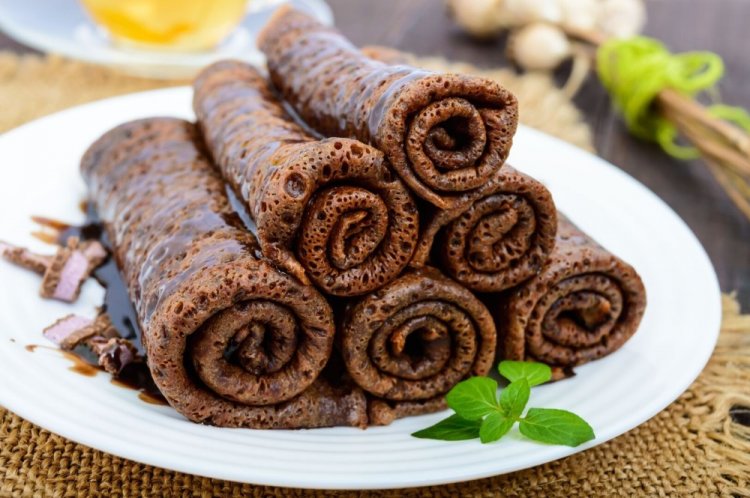 Rice Flour Pancakes with Cocoa