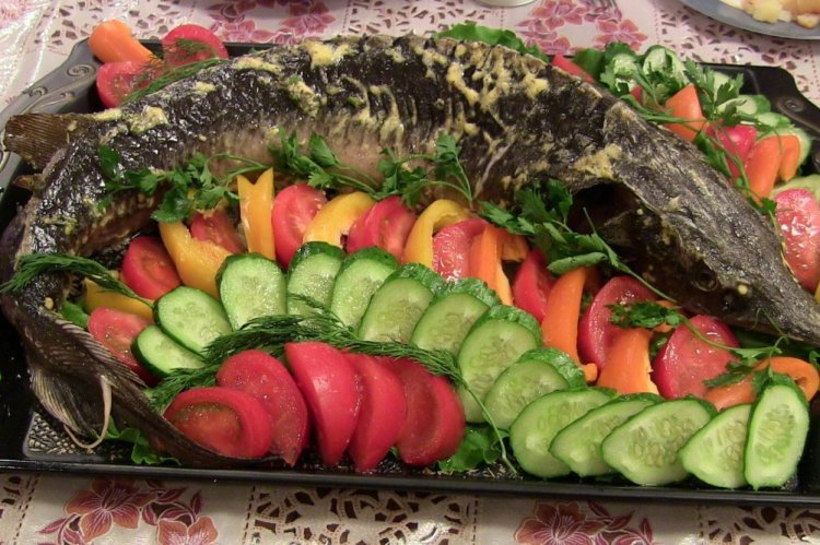 Esturión con mayonesa al horno