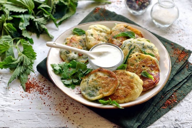 Nettle and Spinach Fritters
