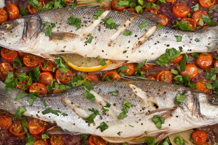 Mullet with Tomatoes in a Roasting Bag