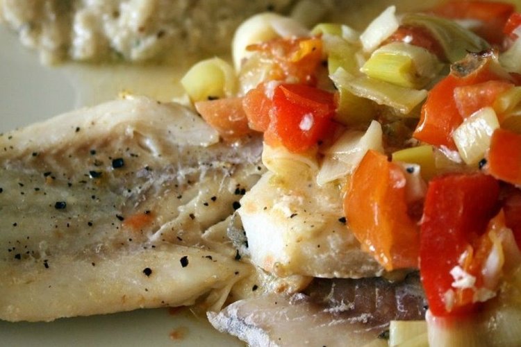 Mullet with Vegetables in a Multicooker