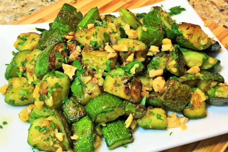Zucchini Salad with Walnuts