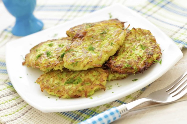 Tortitas de calabacín magras
