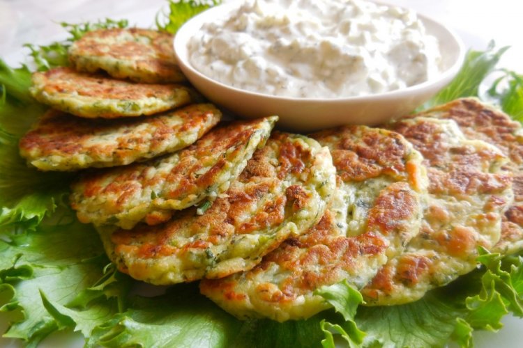 Tortitas de calabacín con queso
