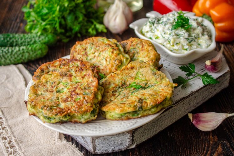 Zucchini Fritters with Feta