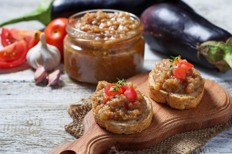 Zucchini Caviar with Eggplant and Mayonnaise