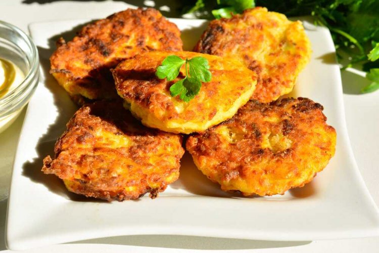 Zucchini Fritters with Minced Meat and Cheese