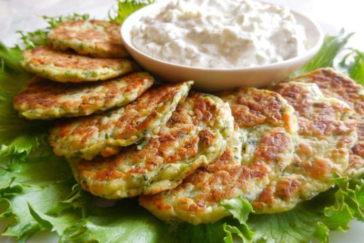 Zucchini Fritters with Cheese and Oats