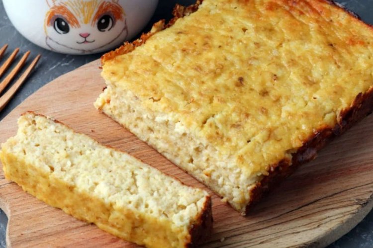 Healthy Cottage Cheese Bake with Rolled Oats and Banana
