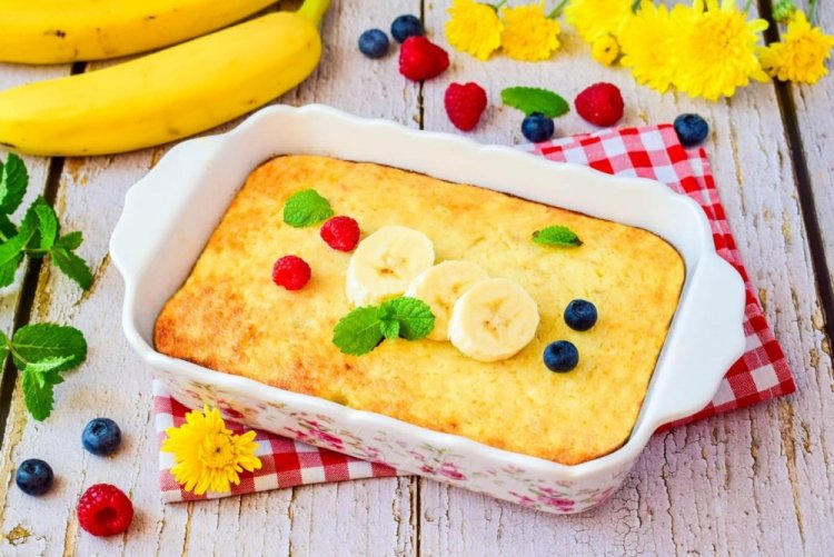 Cottage Cheese Bake with Bananas