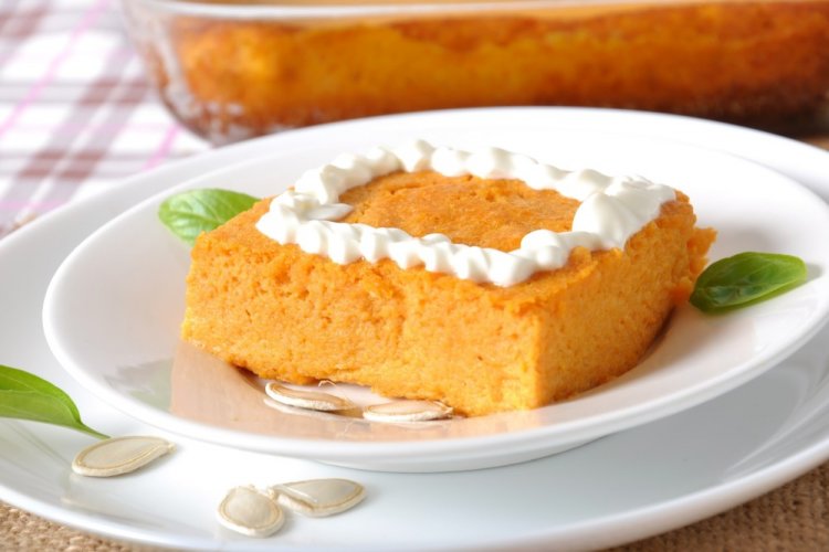 Healthy Cottage Cheese Bake with Pumpkin