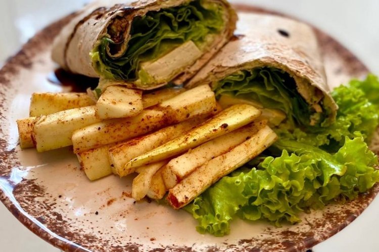 Shawarma saludable con tofu