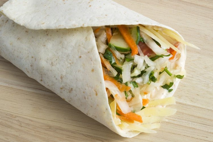 Shawarma vegetariana saludable sin carne