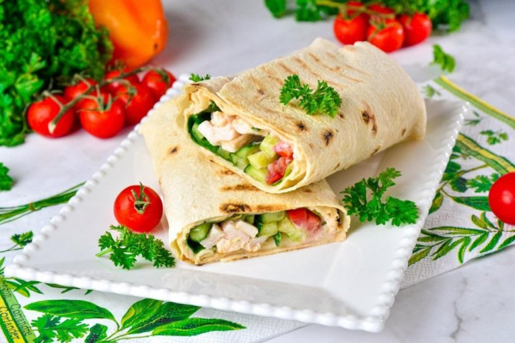 Shawarma saludable con queso crema