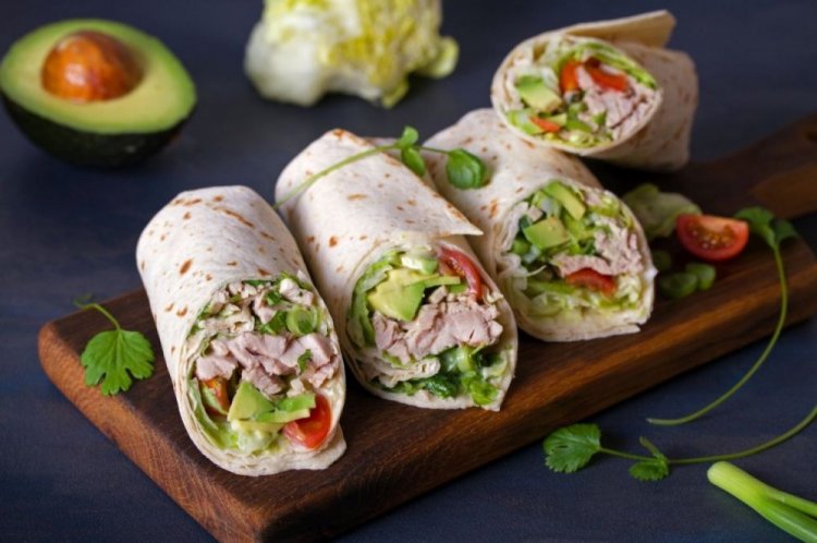 Shawarma saludable de pavo y aguacate